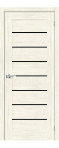 Межкомнатная дверь с покрытием из экошпона, серия - Bravo X, модель - Браво-22, цвет: Nordic Oak. Размер полотна в мм: 200*60, стекло - Black Star