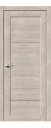 Межкомнатная дверь с покрытием из экошпона, серия - Bravo X, модель - Браво-21, цвет: Cappuccino Melinga. Размер полотна в мм: 190*55, глухая