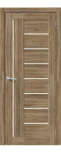 Межкомнатная дверь с покрытием из экошпона, серия - Bravo X, модель - Браво-29, цвет: Original Oak. Размер полотна в мм: 200*60, стекло - Magic Fog