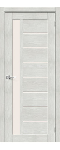 Межкомнатная дверь с покрытием из экошпона, серия - Bravo X, модель - Браво-27, цвет: Bianco Veralinga. Размер полотна в мм: 200*60, стекло - Magic Fog