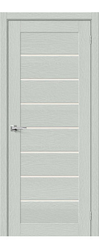 Межкомнатная дверь с покрытием из экошпона, серия - Bravo X, модель - Браво-22, цвет: Grey Wood. Размер полотна в мм: 200*60, стекло - Magic Fog