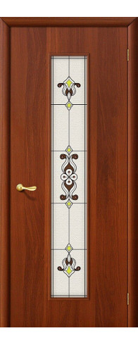 Межкомнатная дверь с покрытием "Финиш Флекс", серия - Direct, модель - 23Х, цвет: Л-11 (ИталОрех). Размер полотна в мм: 200*80, стекло - Сатинато