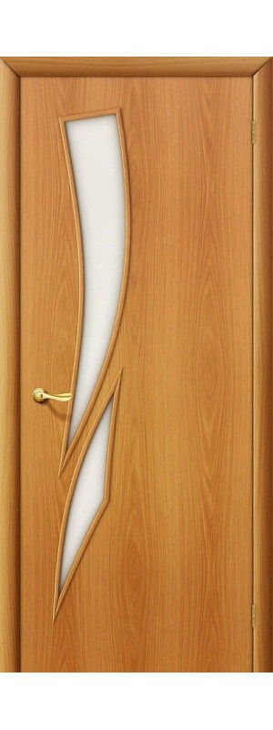 Межкомнатная дверь с покрытием "Финиш Флекс", серия - Direct, модель - 8С, цвет: Л-12 (МиланОрех). Размер полотна в мм: 200*60, стекло - Сатинато