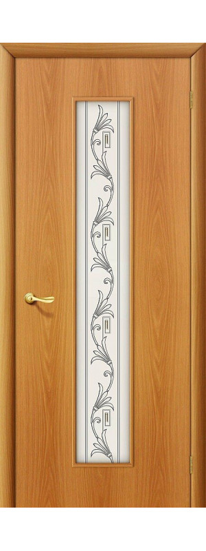 Межкомнатная дверь с покрытием "Финиш Флекс", серия - Direct, модель - 24Х, цвет: Л-12 (МиланОрех). Размер полотна в мм: 200*70, стекло - Сатинато