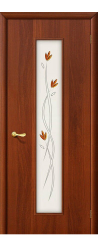 Межкомнатная дверь с покрытием "Финиш Флекс", серия - Direct, модель - 22Х, цвет: Л-11 (ИталОрех). Размер полотна в мм: 200*70, стекло - Фьюзинг