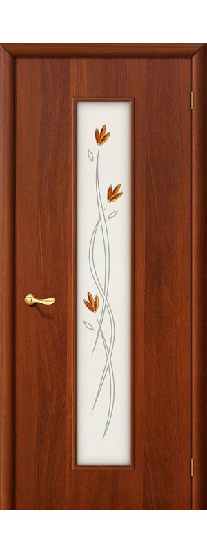 Межкомнатная дверь с покрытием "Финиш Флекс", серия - Direct, модель - 22Х, цвет: Л-11 (ИталОрех). Размер полотна в мм: 200*60, стекло - Фьюзинг