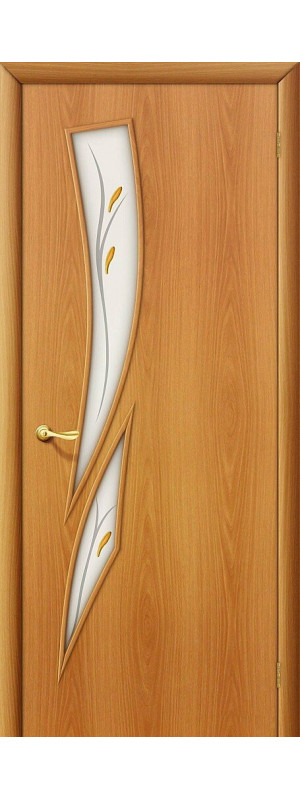 Межкомнатная дверь с покрытием "Финиш Флекс", серия - Direct, модель - 8Ф, цвет: Л-12 (МиланОрех). Размер полотна в мм: 200*60, стекло - Фьюзинг
