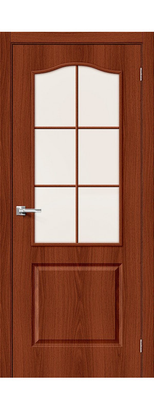 Межкомнатная дверь с покрытием "Финиш Флекс", серия - Direct, модель - 32С, цвет: Л-01 (ИталОрех). Размер полотна в мм: 200*60, стекло - Magic Fog