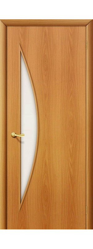 Межкомнатная дверь с покрытием "Финиш Флекс", серия - Direct, модель - 5С, цвет: Л-12 (МиланОрех). Размер полотна в мм: 200*80, стекло - Сатинато