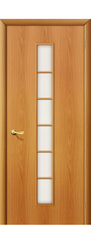 Межкомнатная дверь с покрытием "Финиш Флекс", серия - Direct, модель - 2С, цвет: Л-12 (МиланОрех). Размер полотна в мм: 200*60, стекло - Сатинато
