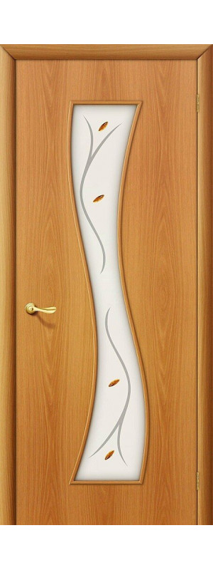 Межкомнатная дверь с покрытием "Финиш Флекс", серия - Direct, модель - 11Ф, цвет: Л-12 (МиланОрех). Размер полотна в мм: 200*70, стекло - Фьюзинг