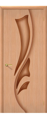 Межкомнатная дверь с покрытием из шпона, серия - Fine-line, модель - Эксклюзив, цвет: Ф-05 (Дуб). Размер полотна в мм: 190*55, глухая