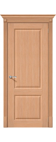 Межкомнатная дверь с покрытием из шпона, серия - Fine-line, модель - Статус-12, цвет: Ф-05 (Дуб). Размер полотна в мм: 190*55, глухая