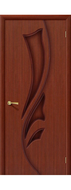 Межкомнатная дверь с покрытием из шпона, серия - Fine-line, модель - Эксклюзив, цвет: Ф-15 (Макоре). Размер полотна в мм: 190*55, глухая