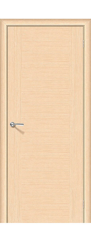 Межкомнатная дверь с покрытием из шпона, серия - Fine-line, модель - Рондо, цвет: Ф-22 (БелДуб). Размер полотна в мм: 200*70, глухая