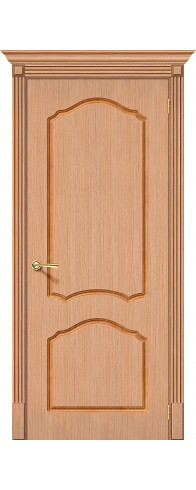 Межкомнатная дверь с покрытием из шпона, серия - Fine-line, модель - Каролина, цвет: Ф-05 (Дуб). Размер полотна в мм: 200*70, глухая