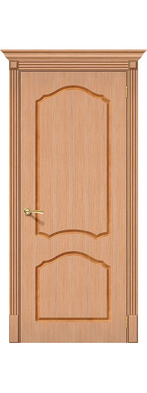 Межкомнатная дверь с покрытием из шпона, серия - Fine-line, модель - Каролина, цвет: Ф-05 (Дуб). Размер полотна в мм: 200*80, глухая