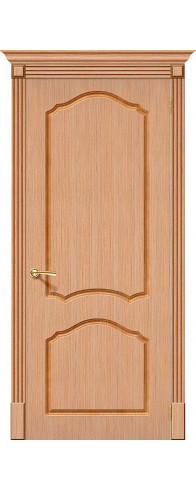 Межкомнатная дверь с покрытием из шпона, серия - Fine-line, модель - Каролина, цвет: Ф-05 (Дуб). Размер полотна в мм: 200*80, глухая