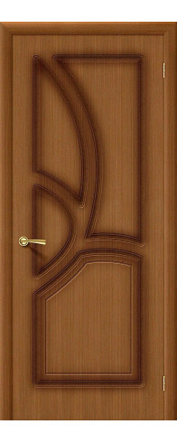 Межкомнатная дверь с покрытием из шпона, серия - Fine-line, модель - Греция, цвет: Ф-11 (Орех). Размер полотна в мм: 200*90, глухая