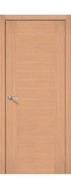 Межкомнатная дверь с покрытием из шпона, серия - Fine-line, модель - Рондо, цвет: Ф-05 (Дуб). Размер полотна в мм: 190*55, глухая
