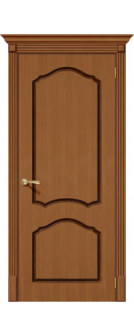 Межкомнатная дверь с покрытием из шпона, серия - Fine-line, модель - Каролина, цвет: Ф-11 (Орех). Размер полотна в мм: 200*80, глухая