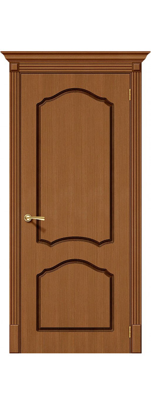 Межкомнатная дверь с покрытием из шпона, серия - Fine-line, модель - Каролина, цвет: Ф-11 (Орех). Размер полотна в мм: 200*90, глухая