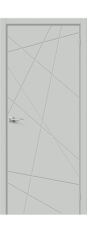Межкомнатная дверь с покрытием из винила, серия - Graffiti, модель - Граффити-5.Д, цвет: Grey Pro. Размер полотна в мм: 200*90, глухая