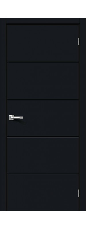 Межкомнатная дверь с покрытием из винила, серия - Graffiti, модель - Граффити-1, цвет: Total Black. Размер полотна в мм: 200*70, глухая