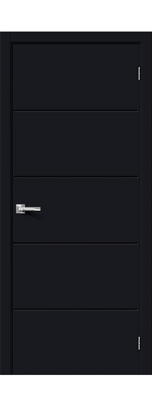 Межкомнатная дверь с покрытием из винила, серия - Graffiti, модель - Граффити-1.Д, цвет: Total Black. Размер полотна в мм: 200*60, глухая