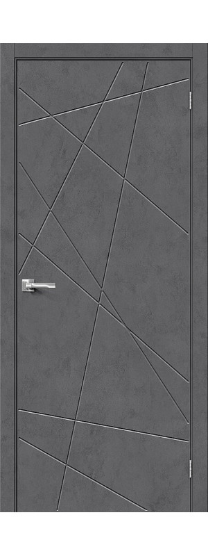 Межкомнатная дверь с покрытием из экошпона, серия - Graffiti, модель - Граффити-5.Д, цвет: Slate Art. Размер полотна в мм: 200*80, глухая