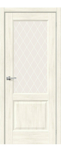 Межкомнатная дверь с покрытием из экошпона, серия - Neoclassic, модель - Неоклассик-33, цвет: Nordic Oak. Размер полотна в мм: 200*70, стекло - White Сrystal