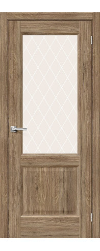 Межкомнатная дверь с покрытием из экошпона, серия - Neoclassic, модель - Неоклассик-33, цвет: Original Oak. Размер полотна в мм: 200*70, стекло - White Сrystal