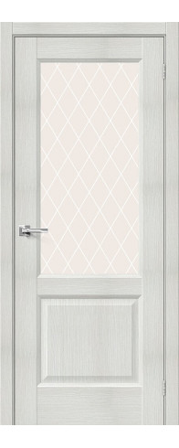 Межкомнатная дверь с покрытием из экошпона, серия - Neoclassic, модель - Неоклассик-33, цвет: Bianco Veralinga. Размер полотна в мм: 200*70, стекло - White Сrystal