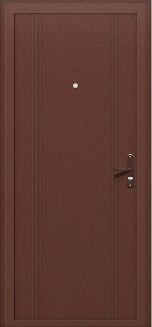 Входная дверь, серия - Optim, модель - Door Out 101, цвет: Антик Медь/Антик Медь. Размер полотна в мм: 205*88 правое