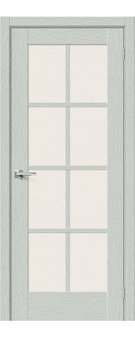 Межкомнатная дверь с покрытием из экошпона, серия - Prima, модель - Прима-11.1, цвет: Grey Wood. Размер полотна в мм: 200*80, стекло - Magic Fog