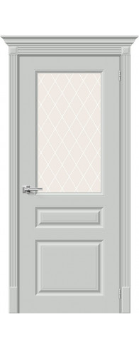 Межкомнатная дверь с покрытием из эмали, серия - Skinny, модель - Скинни-15.1, цвет: Grace. Размер полотна в мм: 200*60, стекло - White Сrystal